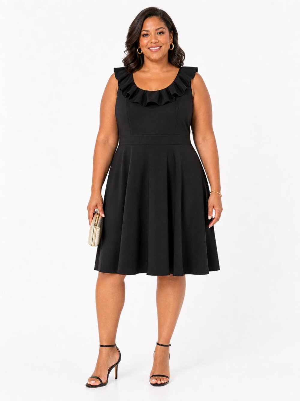 City Chic Black Fit And Flare Cocktail Dress Plus Size Size 20